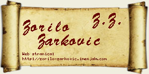 Zorilo Žarković vizit kartica